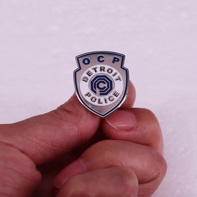 RoboCop Detroit Police Hard Enamel Pin Uniform Badge Movie Jewelry