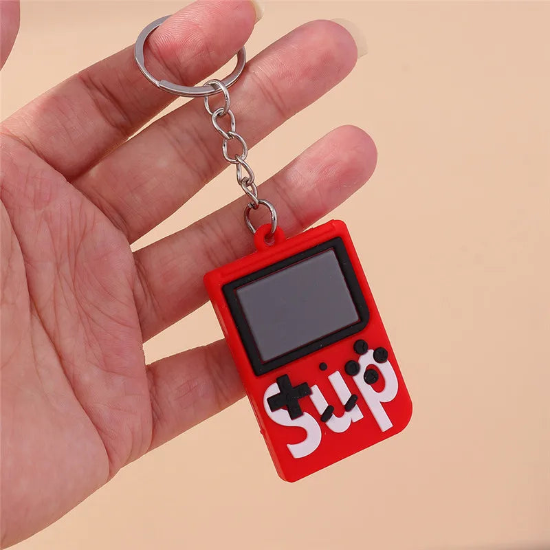 1pc PVC Individual Game Machine Keychain Mini Cartoon Game Console Gamepad Keychains for Boy Bag Pendant Car Key Birthday Gifts