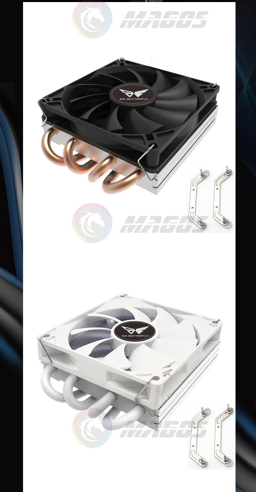 CPU Cooler for Mini ITX Case Ultra-thin Z39 4 HeatPipe CPU Radiator Support AMD/Intel Desktop Cabinet PC Air Cooing Fan 4Pin PWM