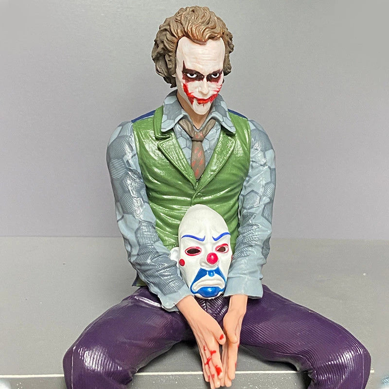 Cartoon joker Handmade Boutique Large Decoration Desktop Scene Model Mask Sitting Posture Gifts Room Car decoration