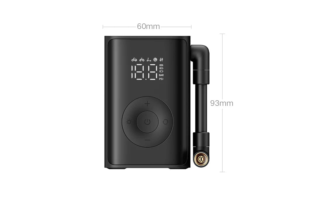 Xiaomi Mijia 2025 New Portable Air Pump 2000mAh 240g 150psi Electric Air Compressor Tire Pressure Detection Multitool Inflator