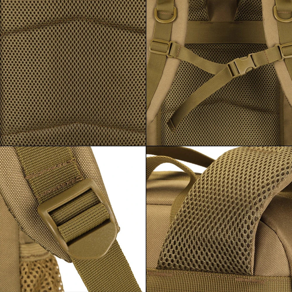 Tactical Backpack for Men, Outdoor Waterproof Trekking Fishing Rucksack, Hunting, Camping, Multi-purpose Molle Bag, 30L