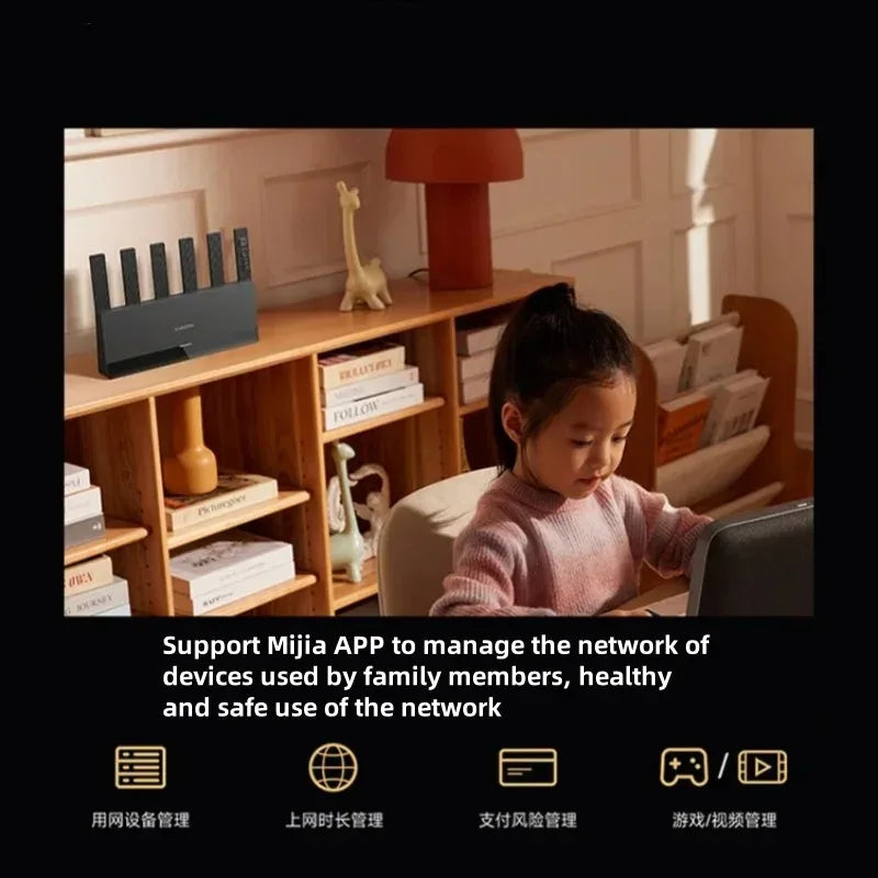 Xiaomi Mijia Router BE6500 WiFi 7 6500M Full 2.5G Network Port 4-core Qualcomm Processor loT Smart Linkage Network Security Home