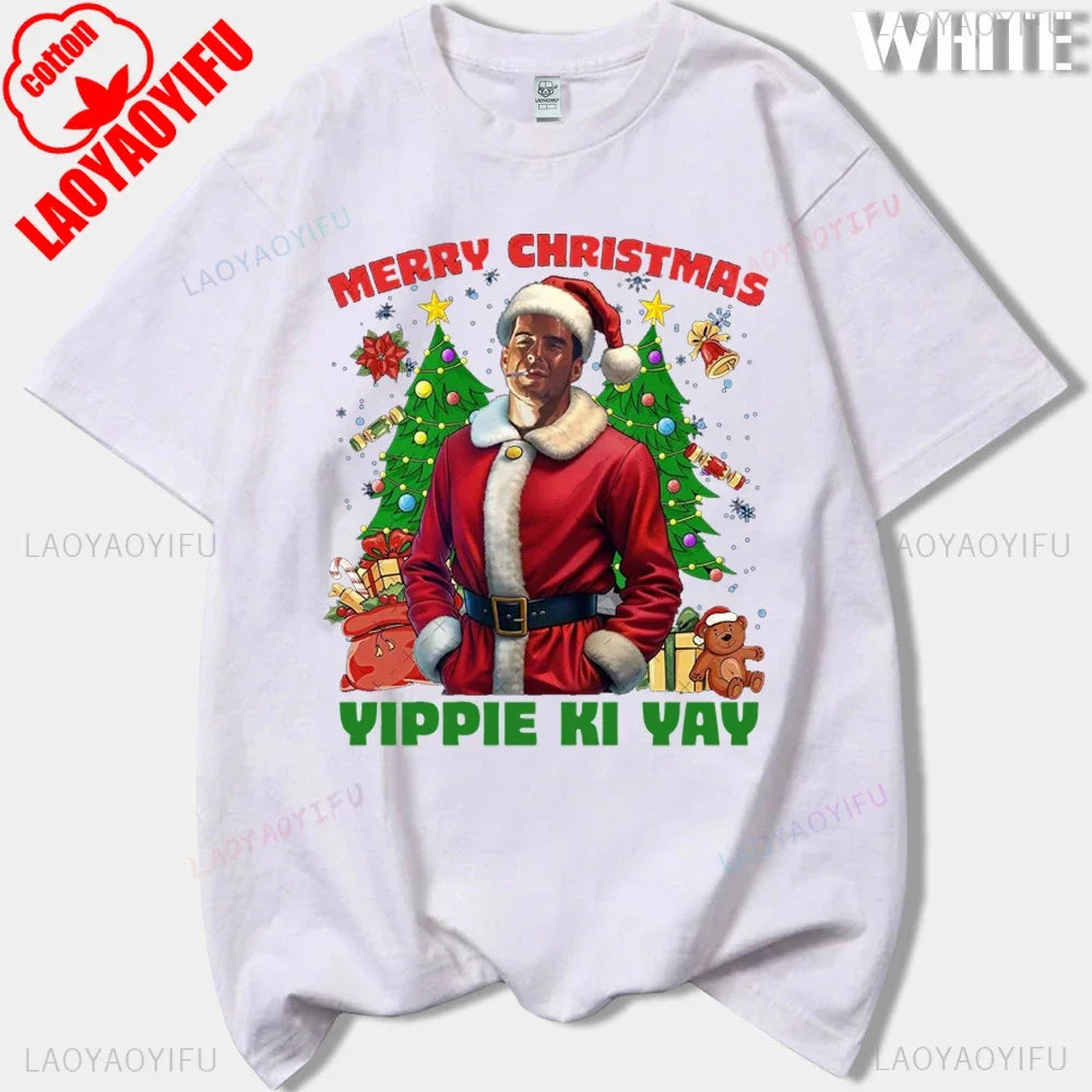 Film Tshirt Die Hard Movie Christmas Party 1988 Bruce Willis Man Vintage TShirt Male 90s Retro T Shirt Men Clothing Ropa Hombre