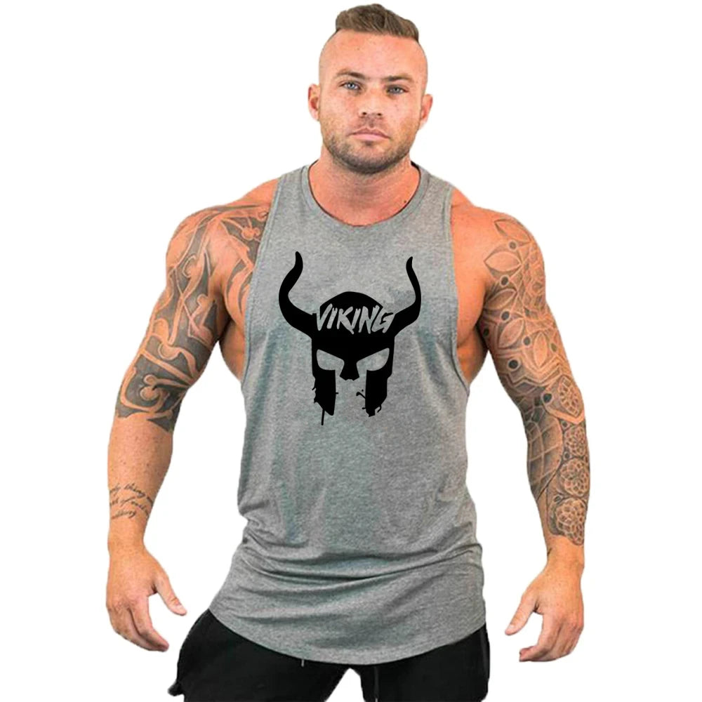 Gym Top Men Shirt Man Muscle Fit T-shirt Fitness Bodybuilding Stringer Vest Clothes Clothing Men's Singlets Muscular T-shirts