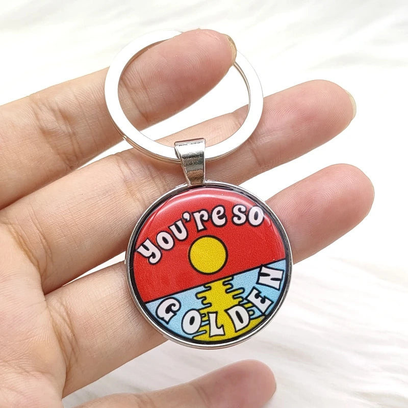 Popular Classic Rock Band Alloy Keychain Fashion Music Singer Song Pendant Key Chain Jewelry Wholesale