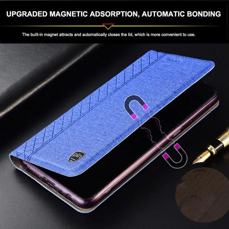 Luxury Cloth Leather Magnetic Flip Phone Case For XiaoMi Mi Mix 2 2s 3 4 Mi Max 2 3 4 Pro With Kickstand Cover