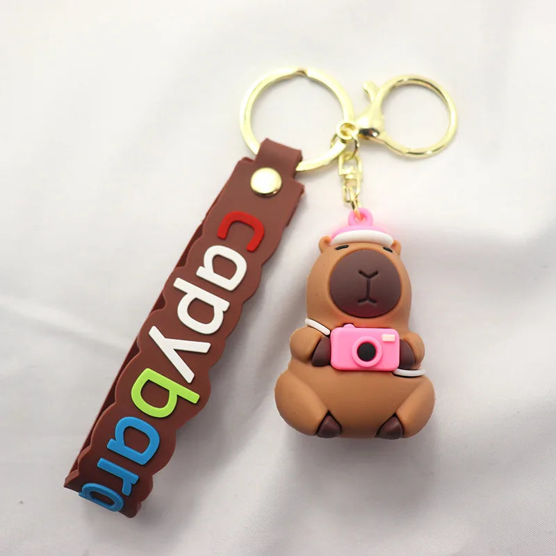 Capybara Rodent Capybara Pvc Pendant PVC Simulation Capybara Capybara Pvc Keychain Cute With Turtle Capibara Anime Keyring 2025
