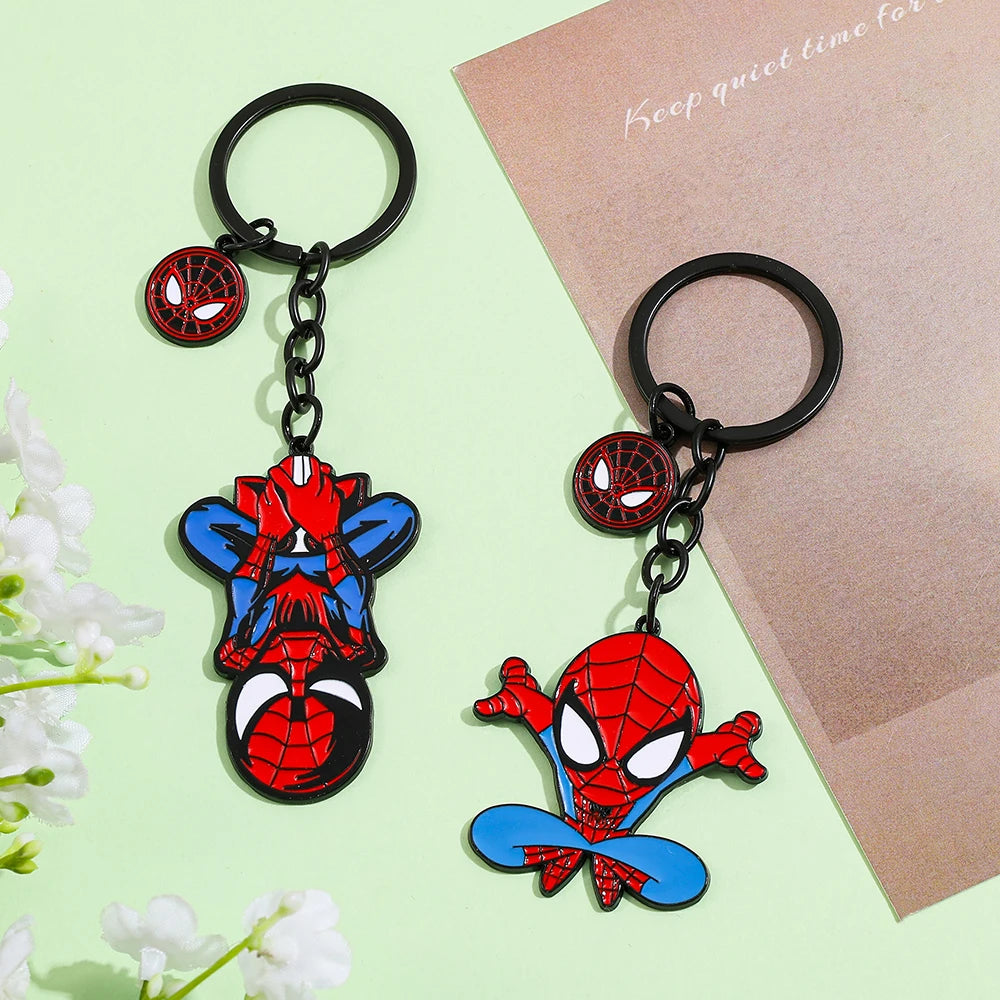 Marvel Spider-Man Keychain for Kids - Cute Cartoon Key Ring Pendant, Creative Superhero Gift for Boys Girls