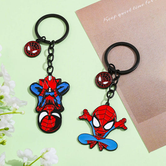 Marvel Spider-Man Keychain for Kids - Cute Cartoon Key Ring Pendant, Creative Superhero Gift for Boys Girls