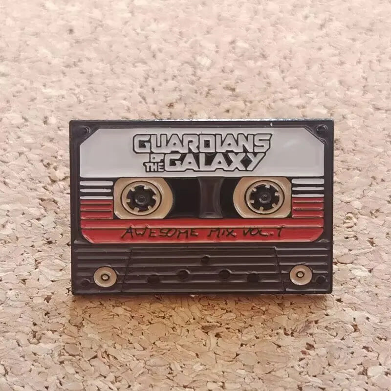 Tape Music Enamel Pin Brooch Retro Metal Paint Badge Accessories  Badges on Backpack Pins for Caps Anime Lapel Cap