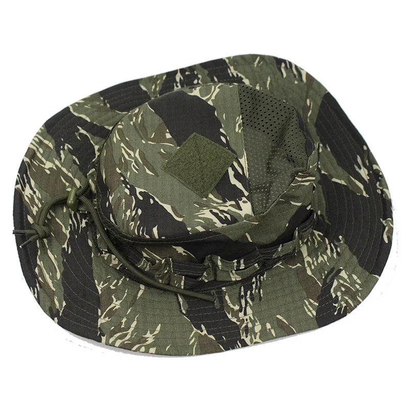 Tactical 2.0 Boonie Hat Summer Mesh Camouflage Combat Cap Multicam Outdoor Sports Training Fishing Hiking Camping Hunting Hats