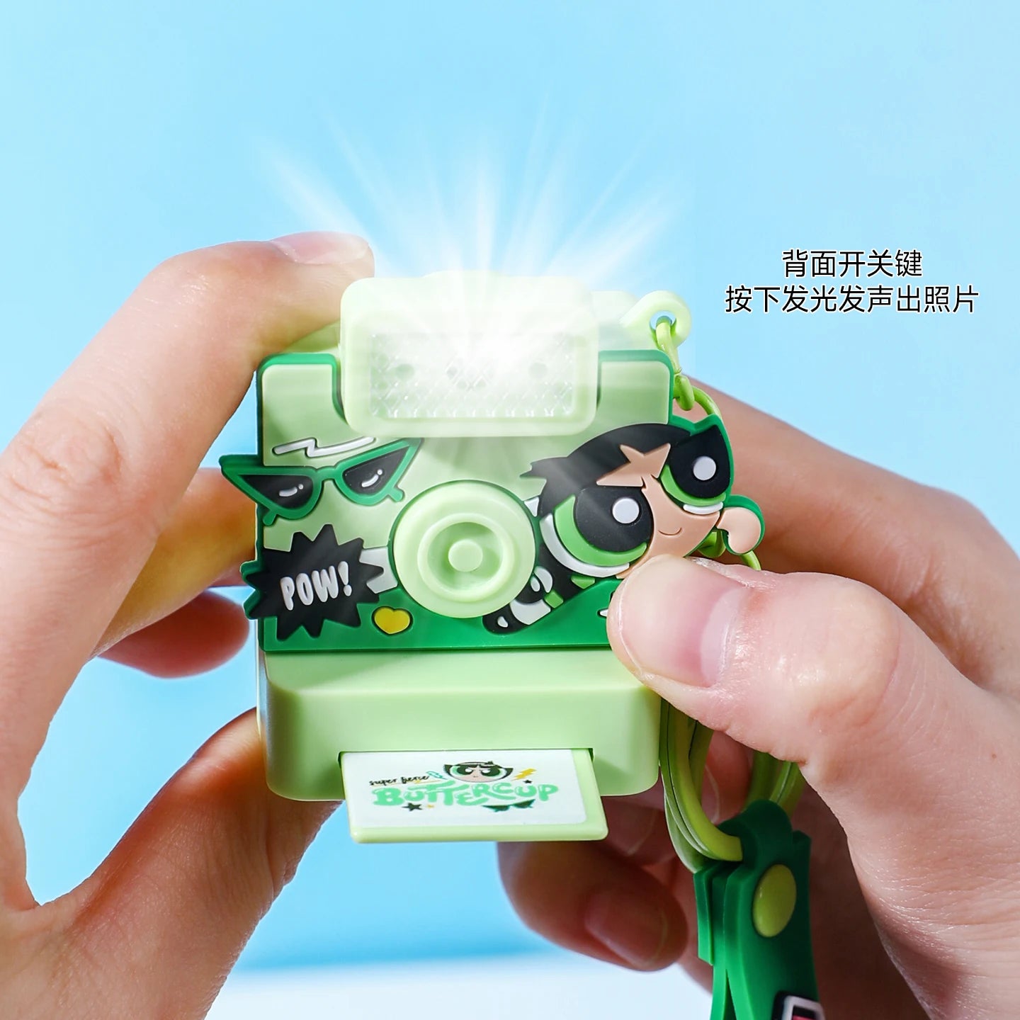 Powerpuff Girls Cartoon Anime Keychain Polaroid Flash Creative Fashion Toy Ideal Gift for School Opening Kids' Age