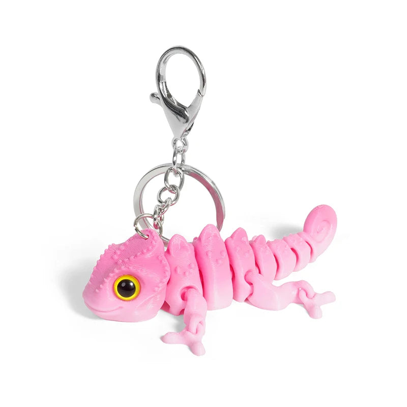Cartoon 3D Printed Dragon Keychain Movable Joints Creative Backpack Decoration Accessories Unique Figurine Pendant Gifts