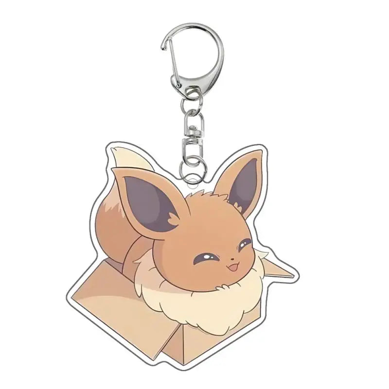 Pokemon Keychain Espeon Umbreon Glaceon Eevee Sylveon Jolteon Vaporeon Leafeon Anime Cartoon Cute Key Chain Pendant Gift
