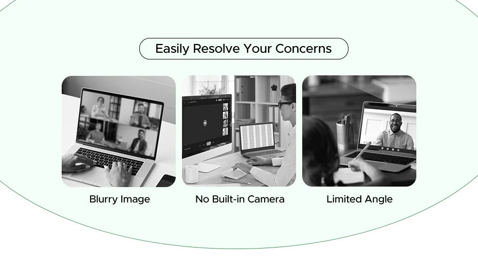 UGREEN 2K Webcam with Microphone, Full HD USB Web Camera, Adjustable FOV, Auto Light Correction, Video Webcam for Streaming