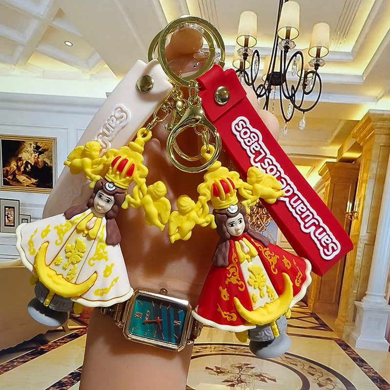 Jesus Cartoon Key Chain PVC Jesus Three-dimensional Silicone Pendant Bag Jesus Key Chain Accessories Birthday Gift