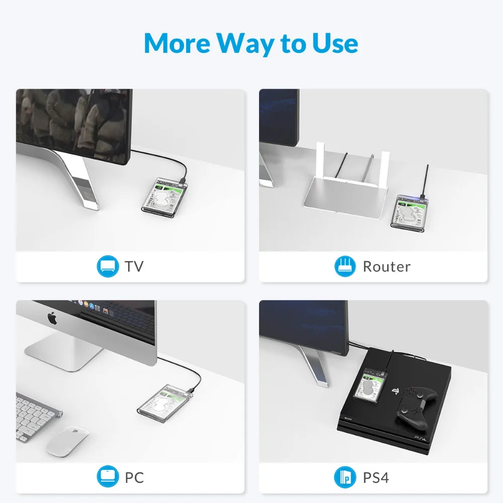 ORICO 2.5-inch transparent mobile hard disk box 2.5'' HDD Case notebook computer shell solid state mechanical ssd hard disk box