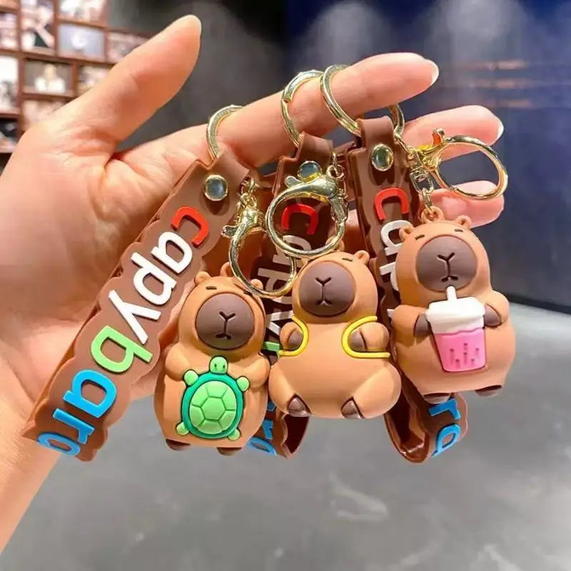 Capybara Rodent Capybara Pvc Pendant PVC Simulation Capybara Capybara Pvc Keychain Cute With Turtle Capibara Anime Keyring 2025