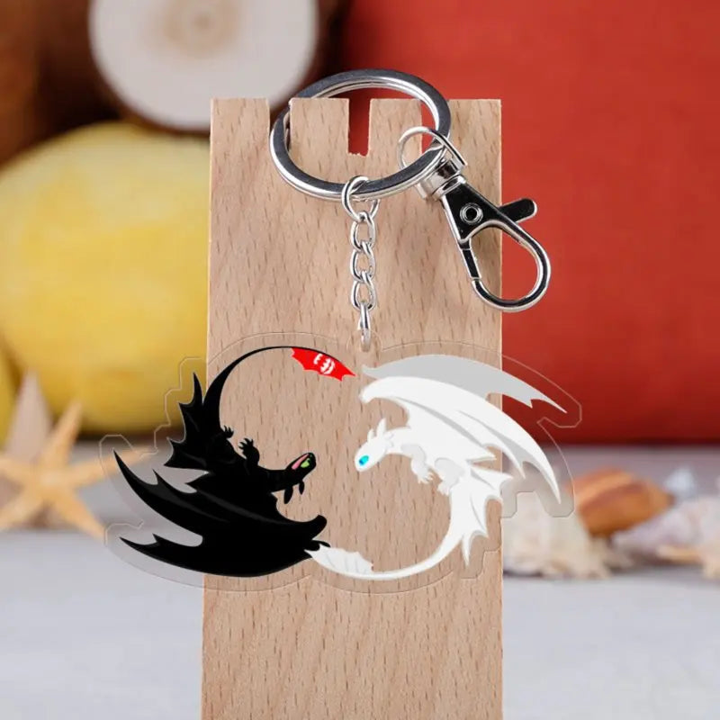 Creative keychain dragon Cute Cartoon Couple DIY Buckle Pendant with Male and Female Ring Ins Personalized