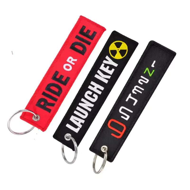 Keychain Pilot Key Chain for Motorcycles and Cars Backpack Key Tag New Embroidery Fashion Key Fobs