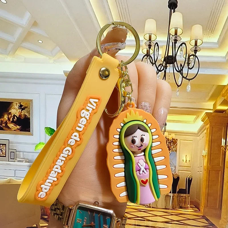 Jesus Cartoon Key Chain PVC Jesus Three-dimensional Silicone Pendant Bag Jesus Key Chain Accessories Birthday Gift