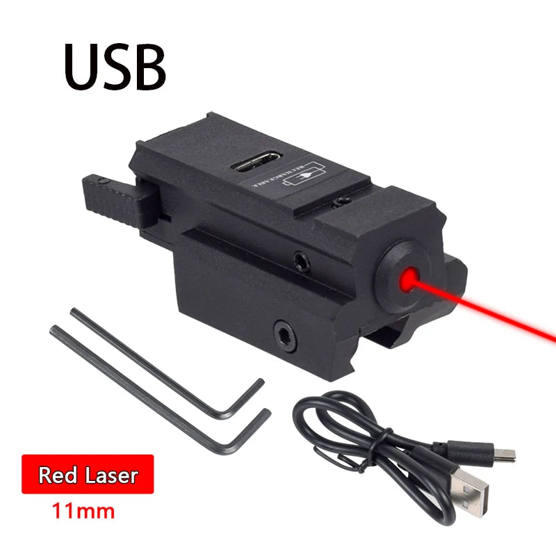 Tactical Handgun Red Dot Green Laser Pointer Sight Rifle 11mm 20mm Picatinny Rail For G17 19 Hunting Pistol Sighter