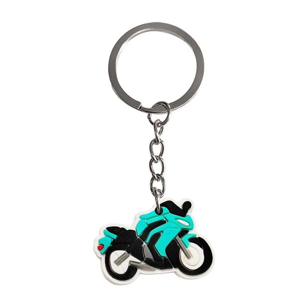 1-9pcs Mini motorcycle pendant, PVC material car keychain, motorcycle pendant, keychain, personalized gift