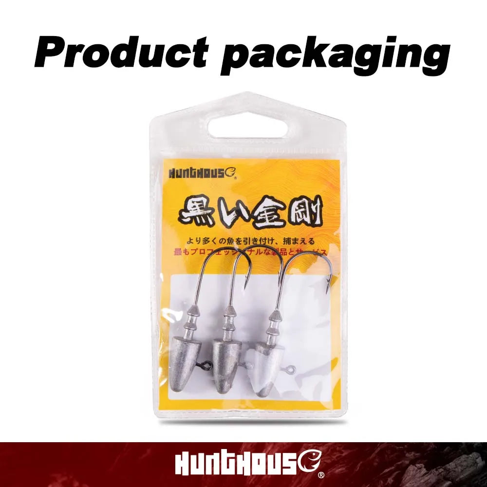 Hunthouse 7g 10g 12g 14g Dart Jig Head Fishing Hook Soft Lure High Carbon Steel Fishhooks Jig Heads For Fishing Bait Hooks