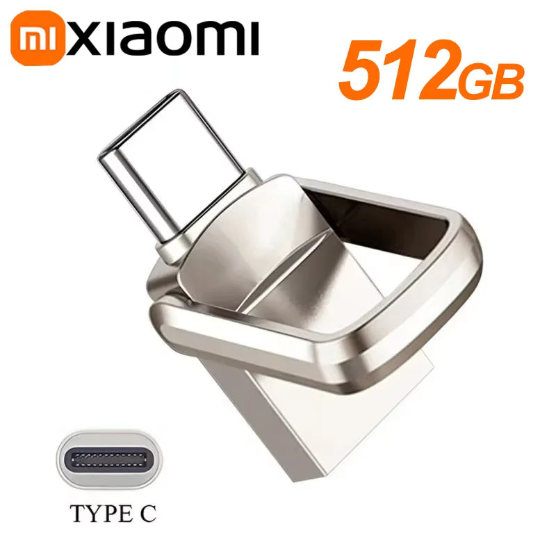 Xiaomi U-Disk USB 3.2 Type-C Interface Mobile Phone Computer Mutual Transmission Portable USB Memory 2TB 1TB 512GB 2025 NEWEST
