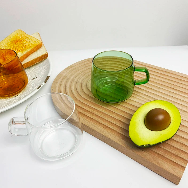 YOMDID Colorful Coffee Mug High Borosilicate Glass Coffee Cup Tea Juice Milk Water Mug Durable caneca tazas Heat Resistant