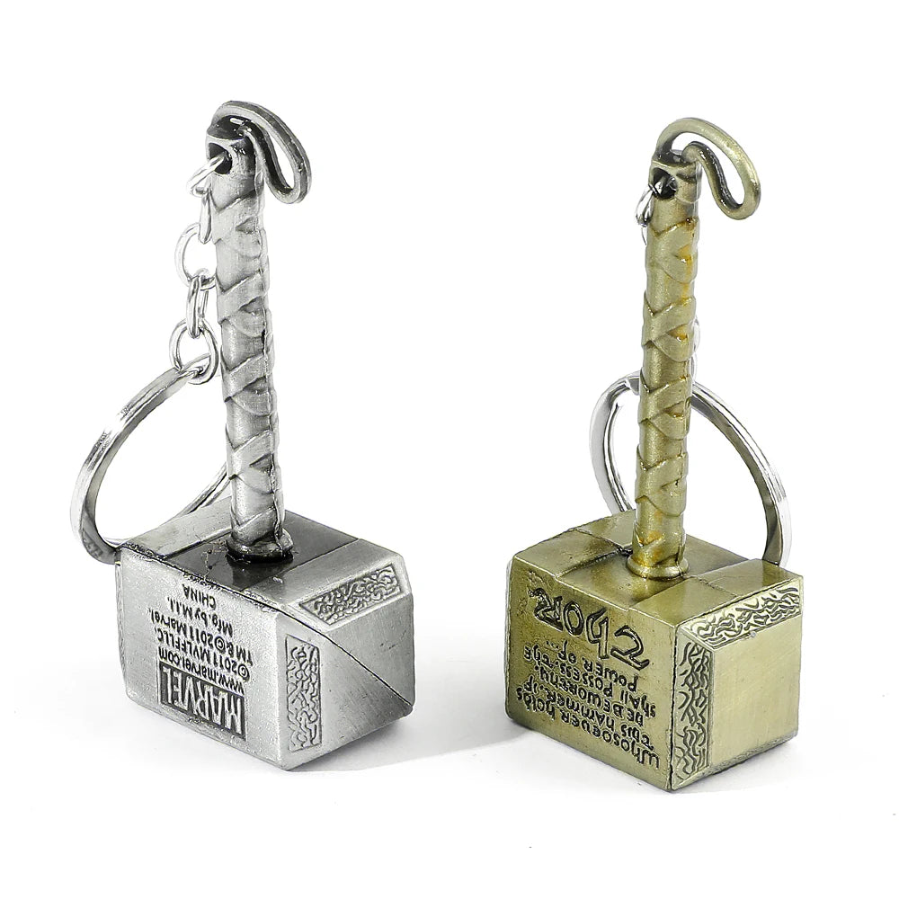 Marvel Superhero Metal Keychain for Bag, Avengers Pendant, Thor Hammer, Deadpool, Spiderman, Iron Man, Captain America Keyrings