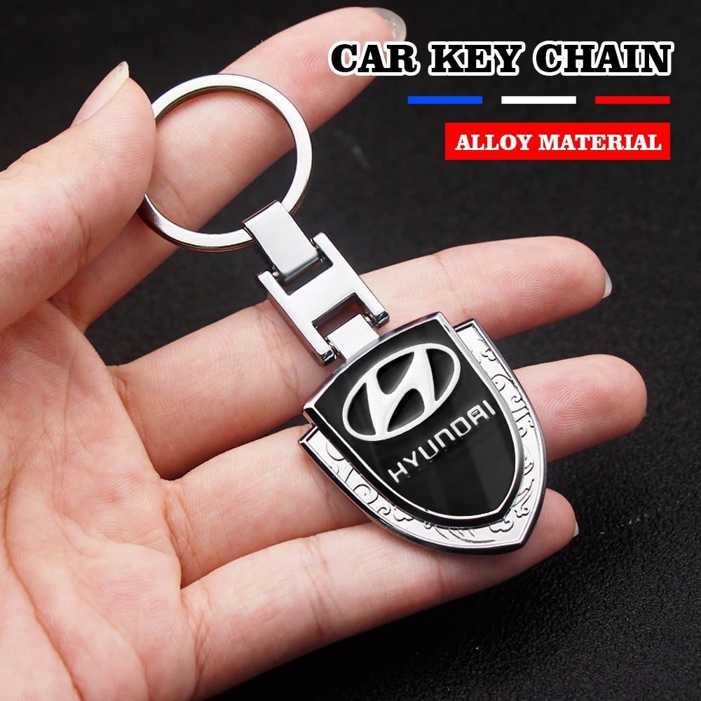 1PC Car Keychain Shield Butler Home Keychain For Hyundai Elantra Accent Sonata Tucson Kona Santa Fe IONIQ 5 IONIQ 6 N Line