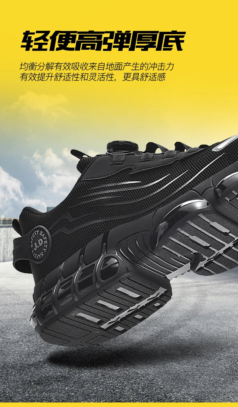 Men's Military Tactical Boots Army Boots Men Side Zipper Military Boots Men Anti-Slip Ankle Boots Work Safety Shoes Hiking Shoe