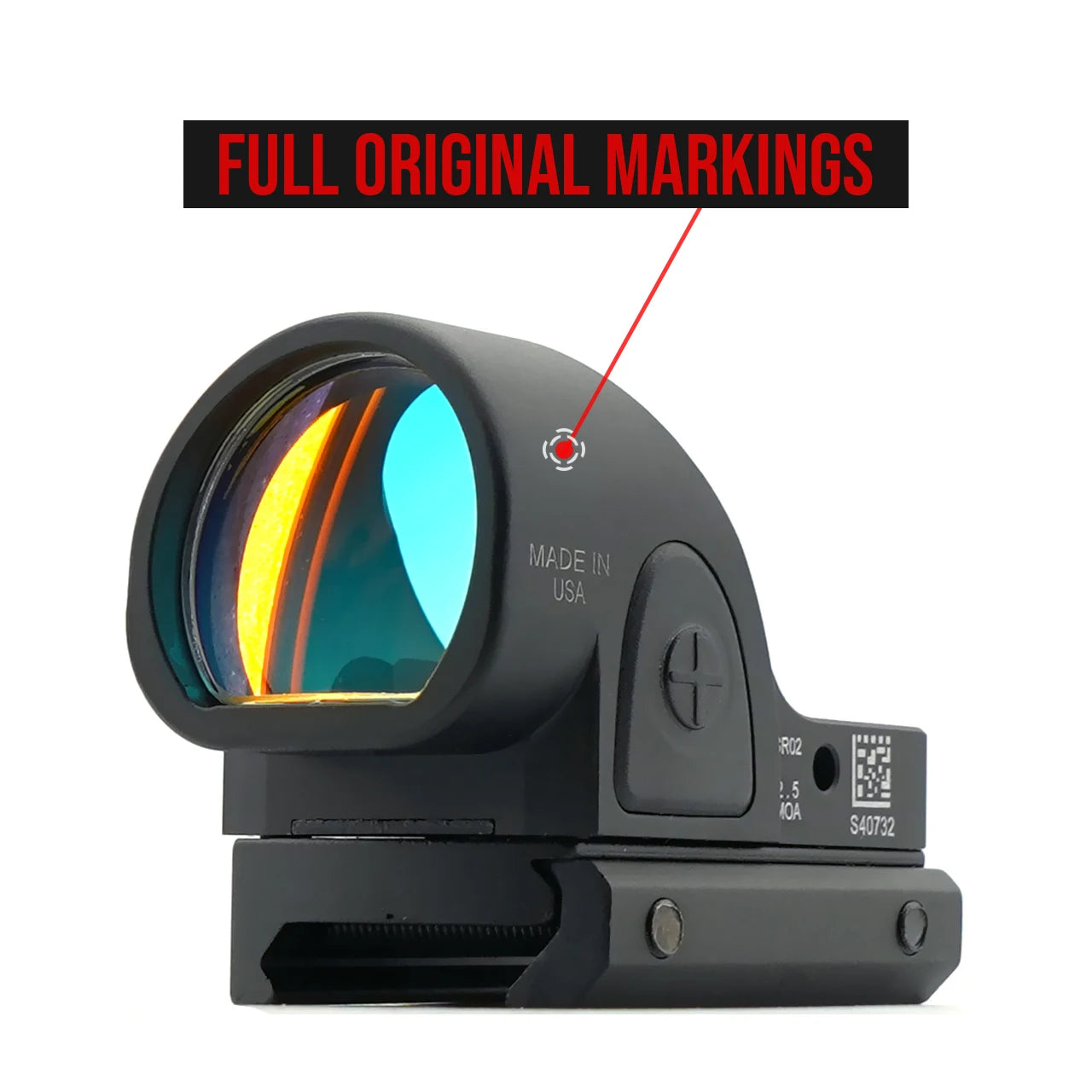 Airsoft-Tactical S-R-O Red Dot Sight, Super Bright, Can Be Used under Strong Light Environment, Small Parallex Clear Lens