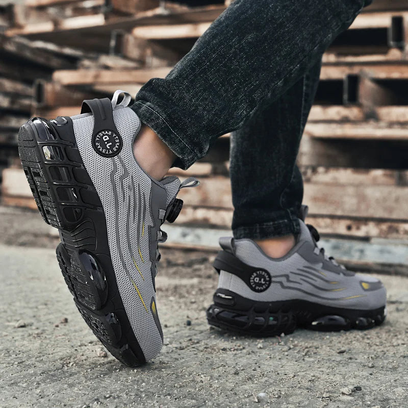 Men's Military Tactical Boots Army Boots Men Side Zipper Military Boots Men Anti-Slip Ankle Boots Work Safety Shoes Hiking Shoe