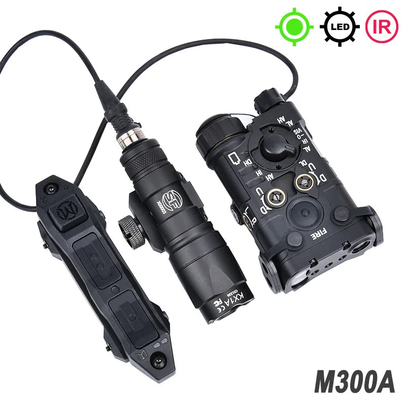 Tactical Metal NGAL Red Dot Green Blue Indicator Surefir M300A M600C Dual Function Switch Fit 20mm Rail Airsoft Hunting Laser