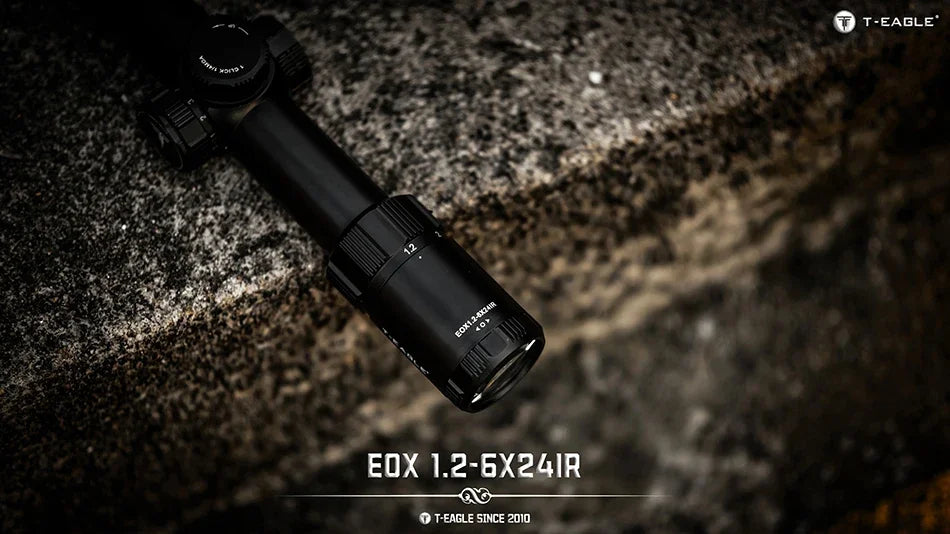 T-EAGLE EOX 1.2-6X24 IR Tactical Riflescope Hunting Spotting Rifle Scope Optical Collimator Air Gun Airsoft PCP Sight