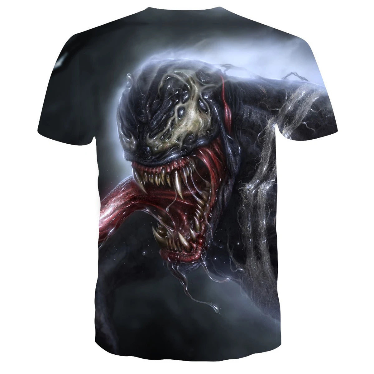 Avengers Venom Printed Sports T-shirt Summer Adult Round Neck Short Sleeve Quick Drying Breathable Top