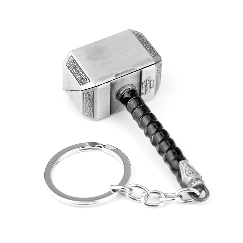 2023 New Thor Hammer Keychain Mjolnir 1:1 Dark World Ragnarok Keyring Key Chain Ring Marvel Avengers Porte Clef Jewelry