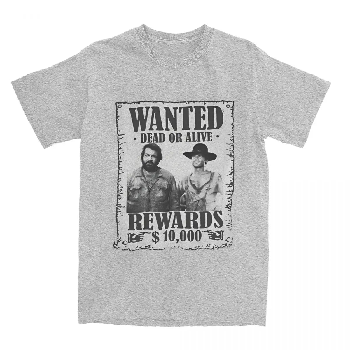 Bud Spencer Terence Hill Wanted Lo Chimavano Epic Movie T-Shirt Actor T Shirts Cotton Tshirt For Men Short Sleeves Casual Tops