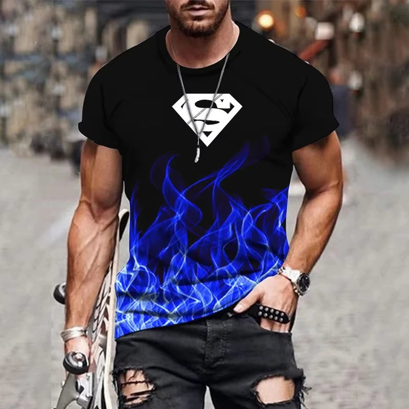 Marvel Summer Men T-shirt Superman Graphic Multicolor Kid Tshirt Tops Tee Male Fashion Streetwear Women Tshirt Clothing