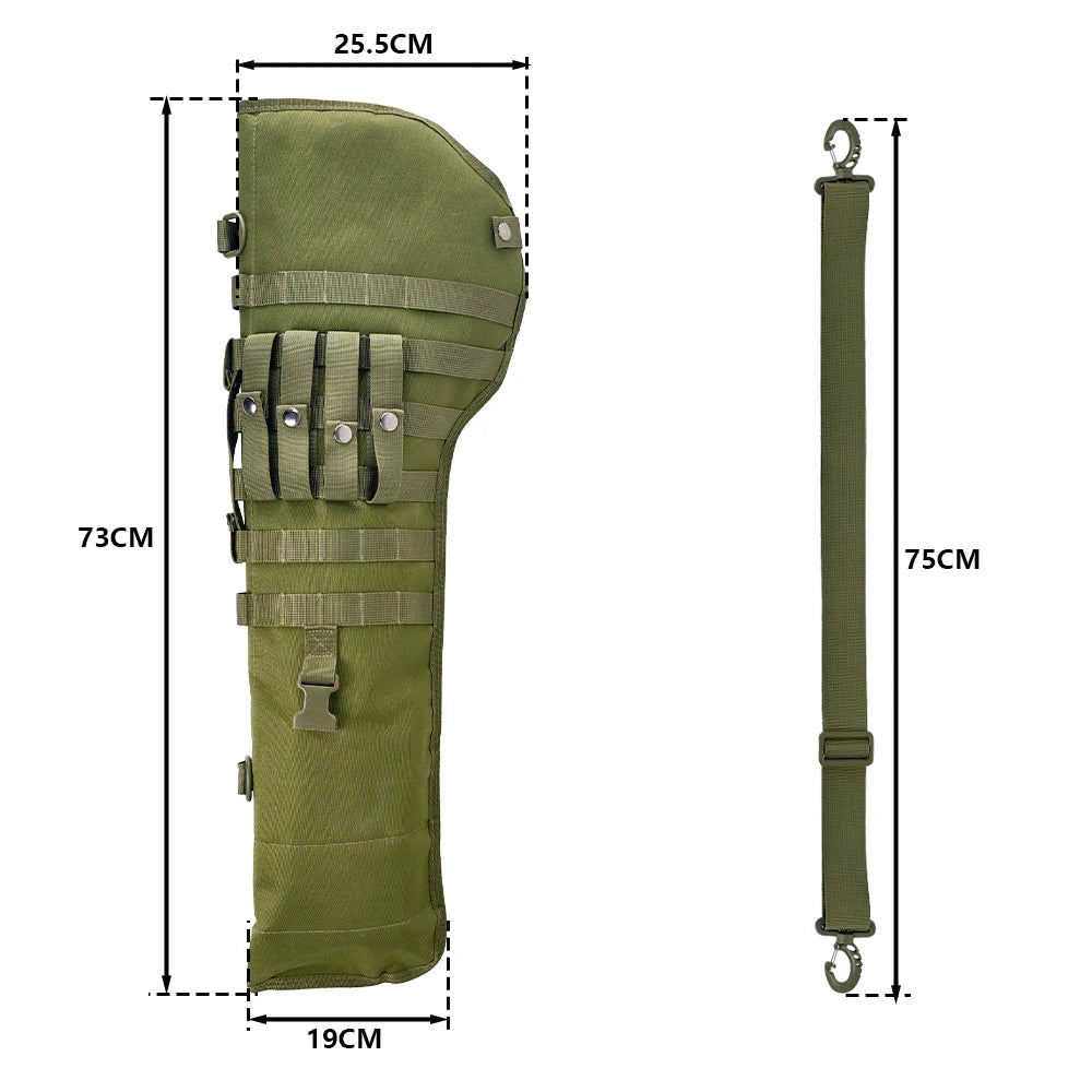 Tactical Rifle Shotgun Scabbard Bag Shotgun Shoulder Carry Case 34 Inch Hunting Gun Holster Airsoft Gun Backpack