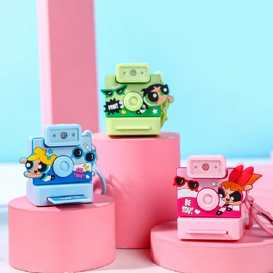 Powerpuff Girls Cartoon Anime Keychain Polaroid Flash Creative Fashion Toy Ideal Gift for School Opening Kids' Age