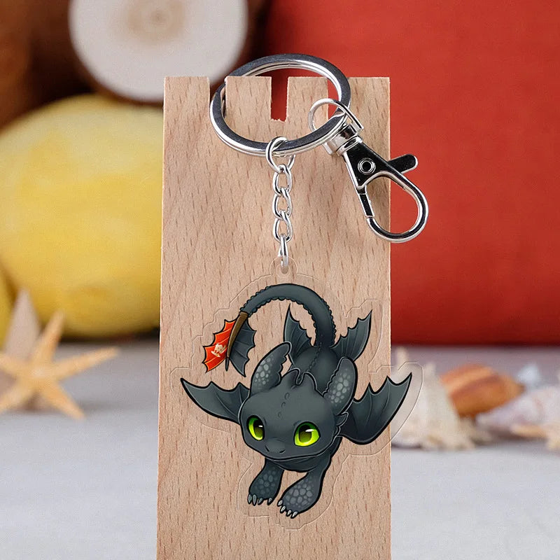 Creative keychain dragon Cute Cartoon Couple DIY Buckle Pendant with Male and Female Ring Ins Personalized