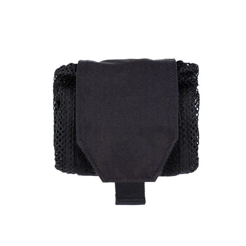 Tactical Folding Water Bottle Mesh Bag Miscellaneous Storage Waist Hanging Bag MOLLE Tactical Mesh Mesh Grid Recycling EDC Bag