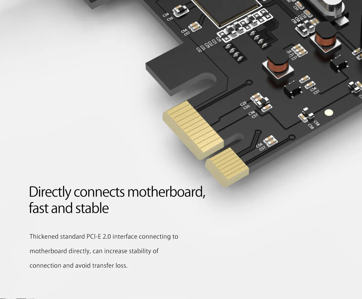ORICO PCI Express Expansion Card USB 3.0 PCI-E 2 Port 15 Pin SATA to Big 4 Pin Interface 5 Gbps Speed For Computer Components