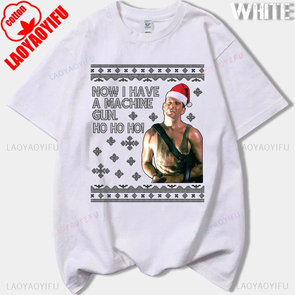 Film Tshirt Die Hard Movie Christmas Party 1988 Bruce Willis Man Vintage TShirt Male 90s Retro T Shirt Men Clothing Ropa Hombre