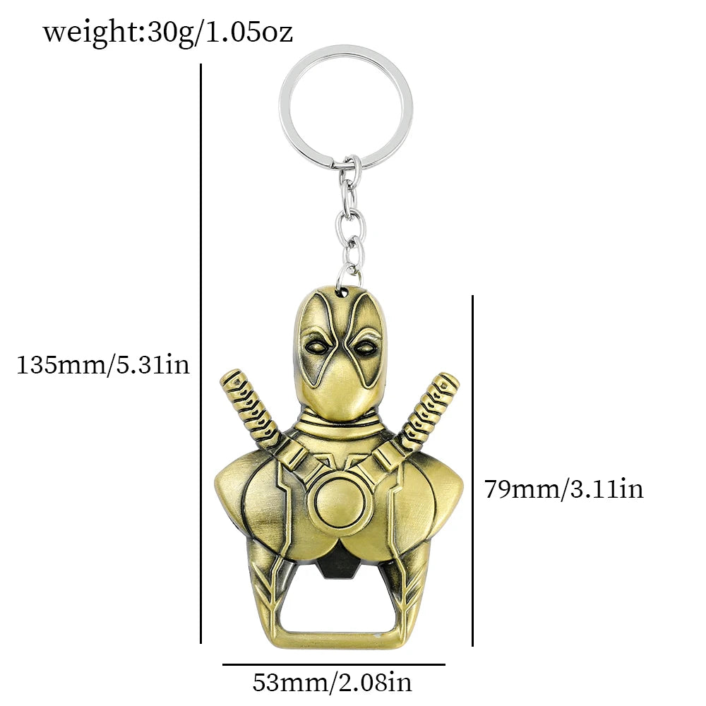 Marvel Superhero Metal Keychain for Bag, Avengers Pendant, Thor Hammer, Deadpool, Spiderman, Iron Man, Captain America Keyrings