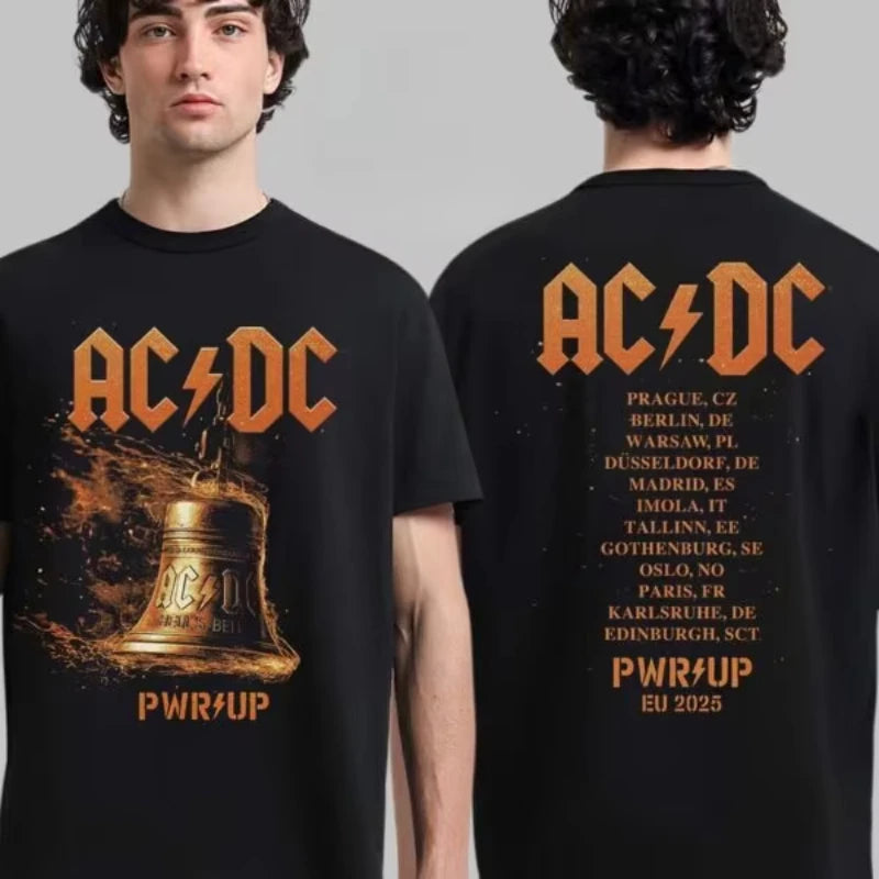 ACDC Back in Black Back in North America PWR UP Tour 2025 Two Sides Unisex T-Shirt A Best-selling and Popular Style Ins Y2k Tops